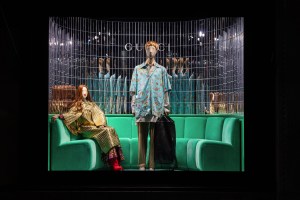 The Gucci windows at Saks.