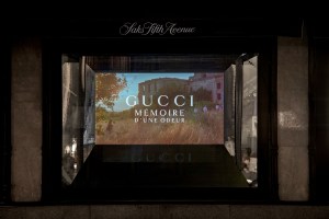 The Gucci windows at Saks.
