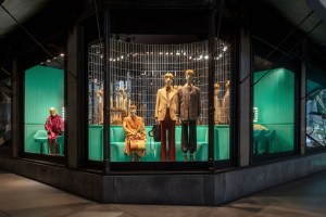 The Gucci windows at Saks.