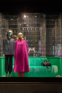 The Gucci windows at Saks.