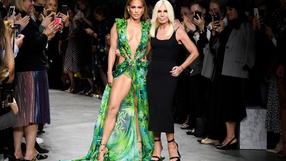 Jennifer Lopez and Donatella Versace