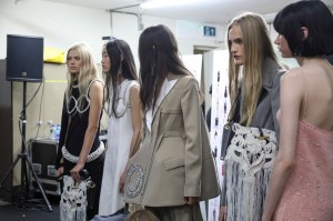 Backstage at JW Anderson Spring 2020