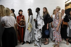 Backstage at JW Anderson Spring 2020