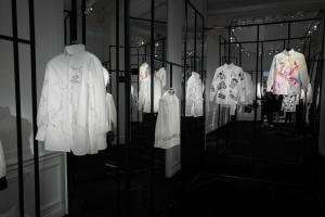 A view of the shirts installation at Karl Lagerfeld's Paris headquarters