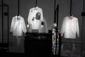 A view of the shirts installation at Karl Lagerfeld's Paris headquarters