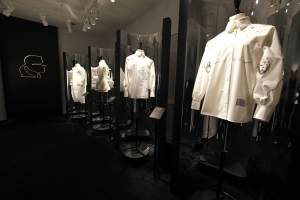 A view of the shirts installation at Karl Lagerfeld's Paris headquarters