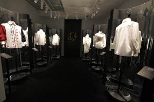 A view of the shirts installation at Karl Lagerfeld's Paris headquarters