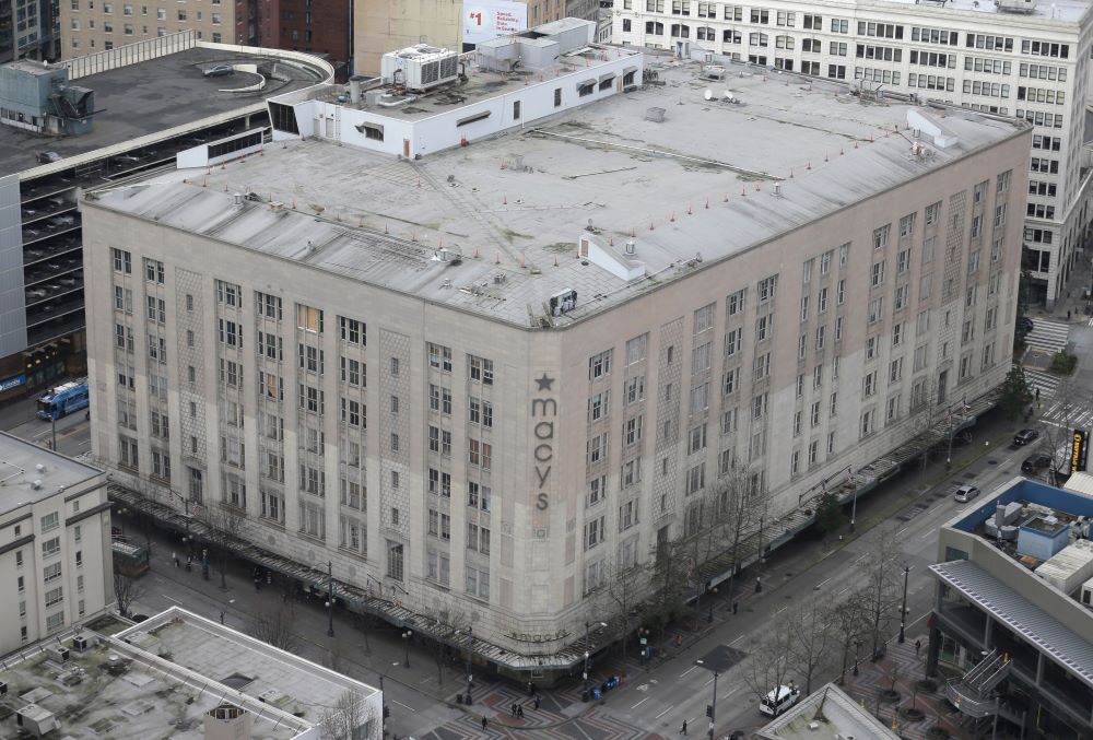 Macy's iconic downtown Seattle flagship.