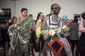 Backstage at Matty Bovan RTW Spring 2020