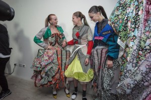 Backstage at Matty Bovan RTW Spring 2020
