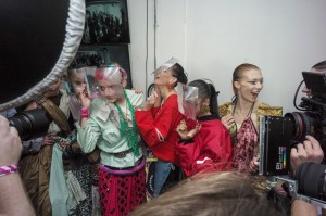 Backstage at Matty Bovan RTW Spring 2020