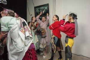 Backstage at Matty Bovan RTW Spring 2020