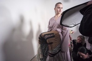 Backstage at Matty Bovan RTW Spring 2020