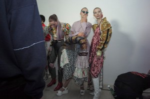 Backstage at Matty Bovan RTW Spring 2020