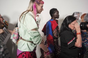 Backstage at Matty Bovan RTW Spring 2020