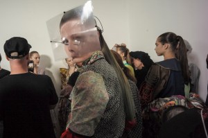 Backstage at Matty Bovan RTW Spring 2020