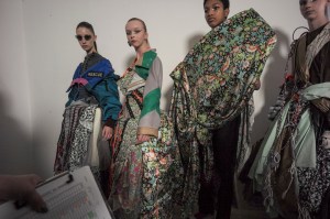 Backstage at Matty Bovan RTW Spring 2020