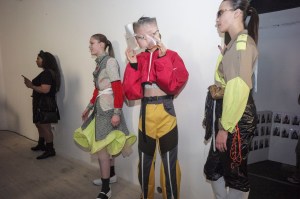 Backstage at Matty Bovan RTW Spring 2020