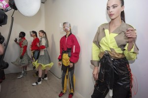 Backstage at Matty Bovan RTW Spring 2020