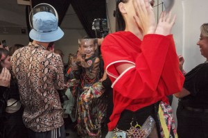 Backstage at Matty Bovan RTW Spring 2020