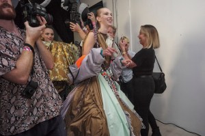 Backstage at Matty Bovan RTW Spring 2020