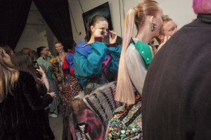 Backstage at Matty Bovan RTW Spring 2020