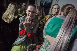 Backstage at Matty Bovan RTW Spring 2020