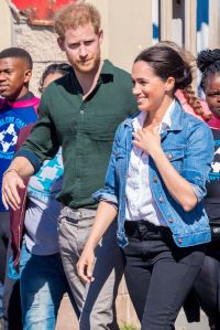 Prince Harry and Meghan Duchess of Sussex during a visit to Waves for Change (W4C) on Monwibisi Beach at in Cape Town, South Africa.Prince Harry and Meghan Duchess of Sussex visit to Africa - 24 Sep 2019
