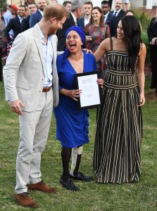 Pool pictures - No UK for 28 days, (22nd October 2019)
Mandatory Credit: Photo by Shutterstock (10422975ah)
Prince Harry and Meghan Duchess of Sussex
Prince Harry and Meghan Duchess of Sussex visit to Africa - 24 Sep 2019
Prince Harry and Megan Duchess of Sussex attends a reception for young people, community and civil society leaders at the Residence of the British High Commissioner in Cape Town, South Africa.