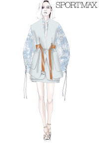 "Sailing, a new sense of freedom, movement and comfort which comes from the see. Key message: to feel free and positive with body and mind. The keywords defying the attitude of this new feeling are lightness, fluidity, transparency, movement and femininity. The concept is interpreted through the clear contrasts of the tailoring, the delicacy of the blouses and dresses with soft colored prints, like faded or bleached by the sun." - Grazia Malagoli, fashion director of Sportmax