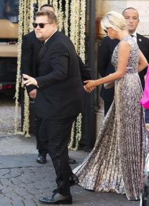 British television host and comedian James Corden (L) and wife Julia Carey arrive for the wedding ceremony of fashion designer Misha Nonoo and businessman Michael Hess at Villa Aurelia in Rome, Italy, 20 September 2019.
Misha Nonoo and Michael Hess Wedding, Rome, Italy - 20 Sep 2019