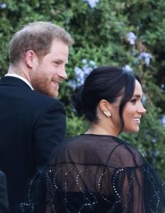 Britain's Prince Harry, Duke of Sussex (L) and his wife, Meghan, Meghan Duchess of Sussex (R) arrive for the wedding ceremony of fashion designer Misha Nonoo and businessman Michael Hess at Villa Aurelia in Rome, Italy, 20 September 2019.
Misha Nonoo and Michael Hess Wedding, Rome, Italy - 20 Sep 2019