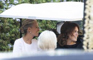 The bride, Misha Nonoo (L) and Beatrix of York enter Villa Aurelia, where Michael Hess and fashion stylist Misha Nonoo get married today. Rome, 20 September 2019.
Misha Nonoo and Michael Hess' Wedding, Rome, Italy - 20 Sep 2019