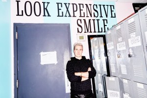 Mitchell Travers in the dressing room at Show Palace in New York, where scenes from 'Husters' were filmed.