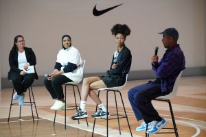 The panelists at NikeÕs Climate and Sport event at the NYHQ.