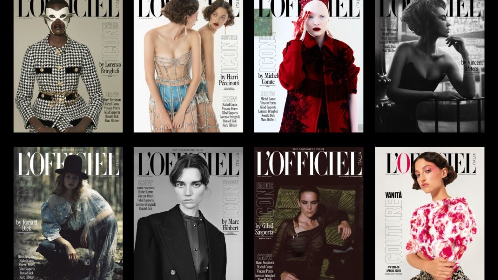 Some of L'Officiel Italia covers for its September edition.