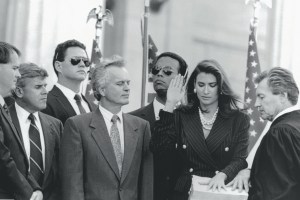 Rosemary McGrotha in a 1992 Donna Karan ad campaign shot by Peter Lindbergh.