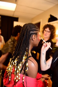 Backstage at Pyer Moss RTW Spring 2020