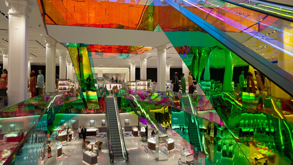 The view to The Vault and the Rem Koolhaas escalator.