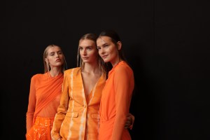 Backstage at Sally LaPointe RTW Spring 2020