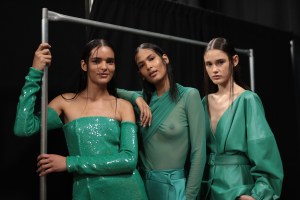 Backstage at Sally LaPointe RTW Spring 2020