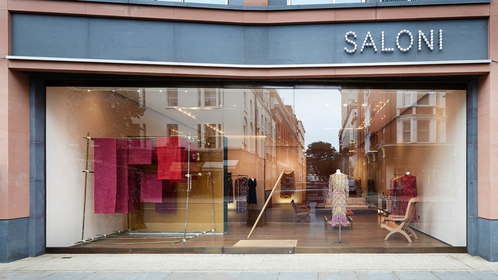 The interior of the Saloni pop-up store in London.