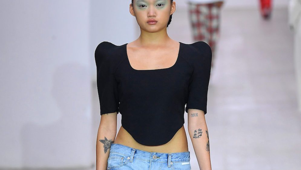 pushBUTTON on the runway. Denim got a clean slate at London Fashion Week, where designers presented Spring/Summer 2020 sartorial interpretations of denim.