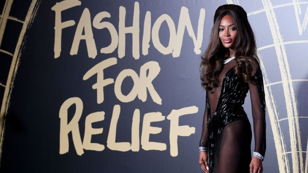 British model Naomi Campbell on the red carpet of the 'Fashion For Relief' charity gala during London Fashion Week, in London, Britain, 14 September 2019. Spring/summer 2020 collections are presented at the fashion week running from 13 to 17 September.Fashion for relief - Red Carpet - London Fashion Week S/S 2020, United Kingdom - 14 Sep 2019