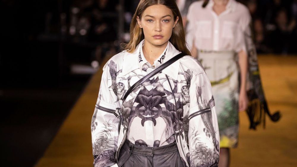 Gigi Hadid wears a creation by Burberry at the Spring/Summer 2020 fashion week runway show in LondonFashion S/S 2020 Burberry, London, United Kingdom - 16 Sep 2019