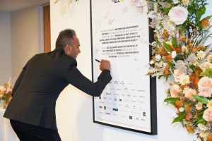 The Open to All pledge being signed.