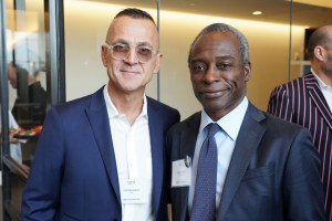 Steve Kolb with Jide Zeitlin, Tapestry’s new CEO.