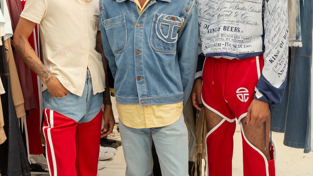 Teller Clemens with models in looks from his Spring 2020 collection.