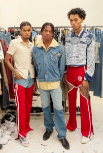 Teller Clemens with models in looks from his Spring 2020 collection.