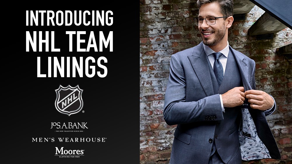 Men’s Wearhouse, Moores, Jos. A. Bank to Offer NHL Linings